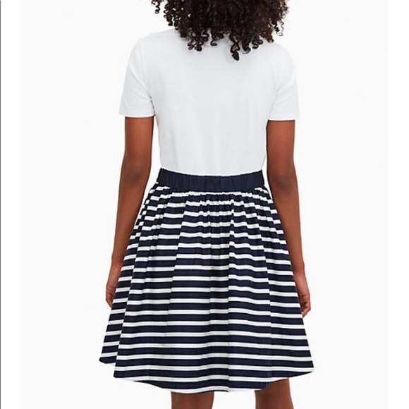 NWT Kate Spade Sailing Stripe Knit Mixed Media Dress - Picture 2 of 5